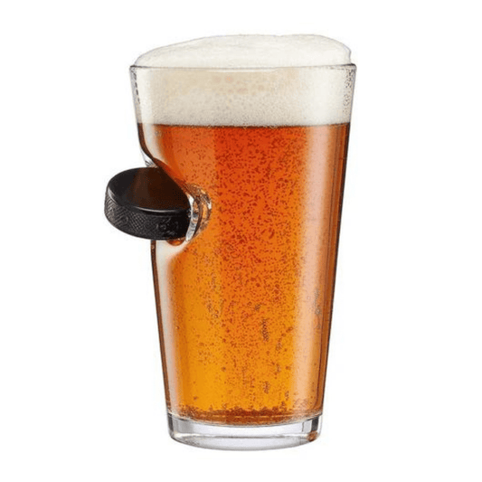 Pint Glass Slapshot for Hockey Dad by BenShot