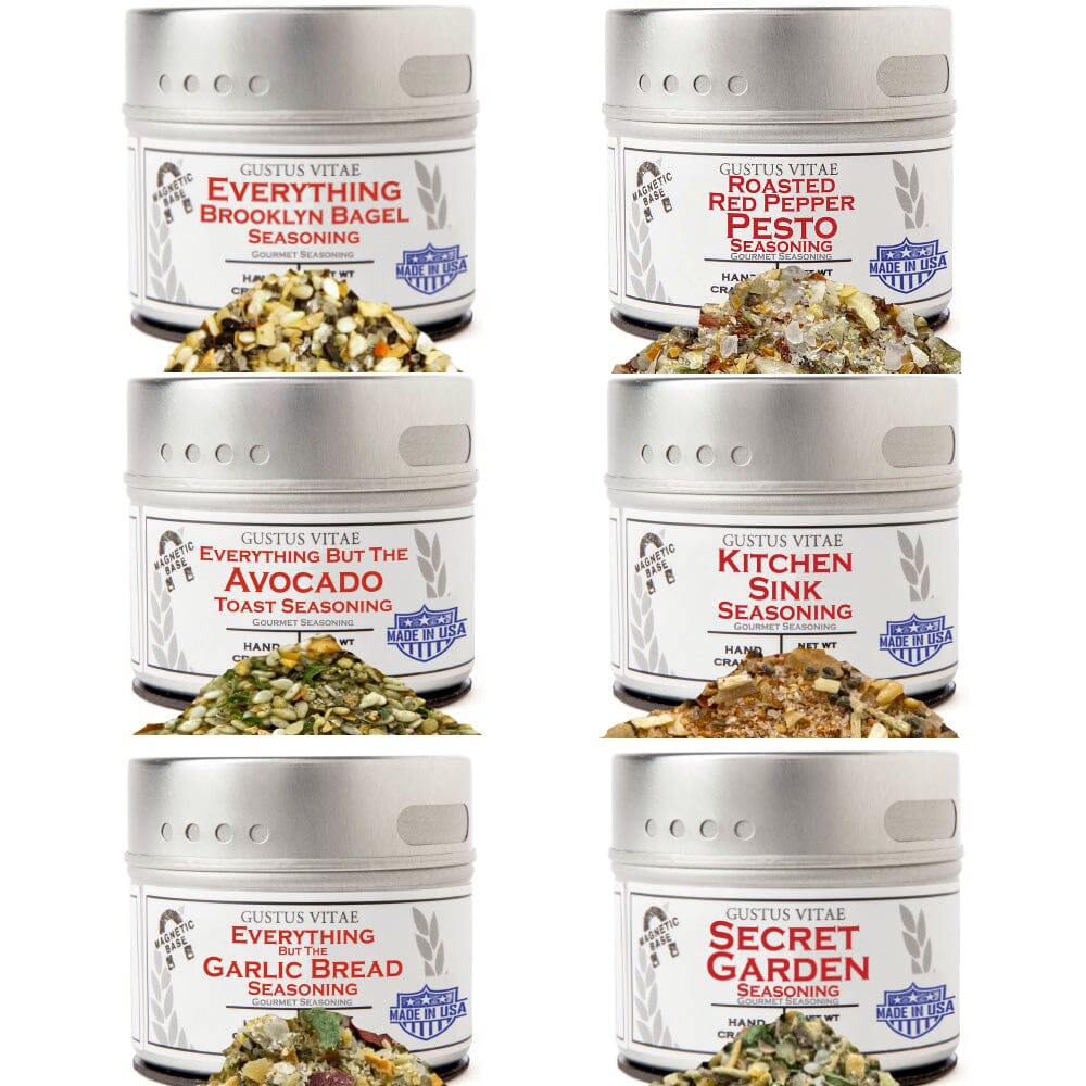 Bread Dipping Seasonings - Variety 6 Pack by Gustus Vitae