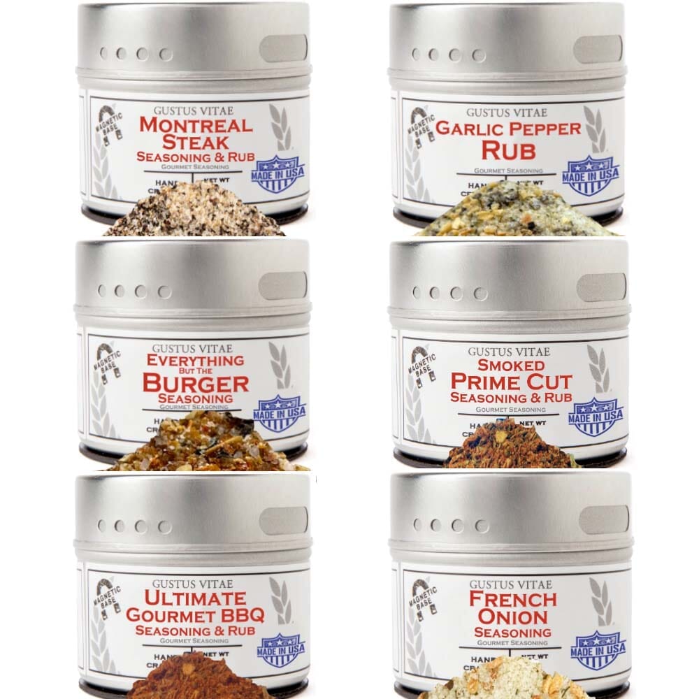 Gourmet Steak & Beef Seasoning Gift Set - Six Pack by Gustus Vitae