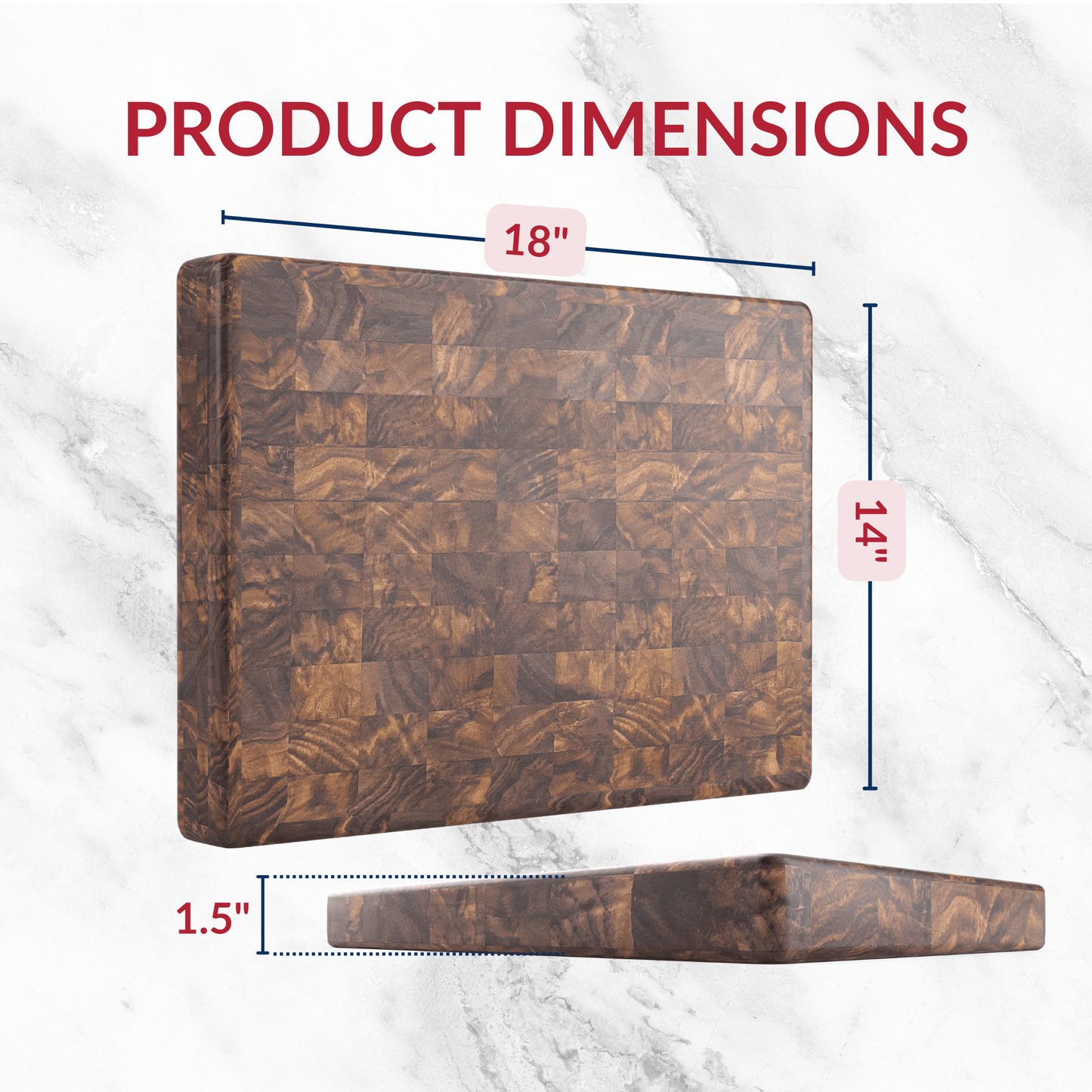 Medium End Grain Walnut Wood Butcher Block/return B grade