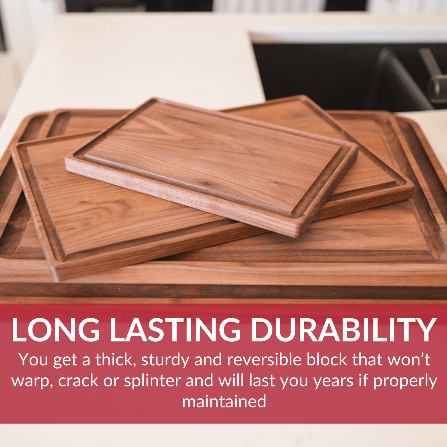 Large Walnut Wood Cutting Board/return B grade