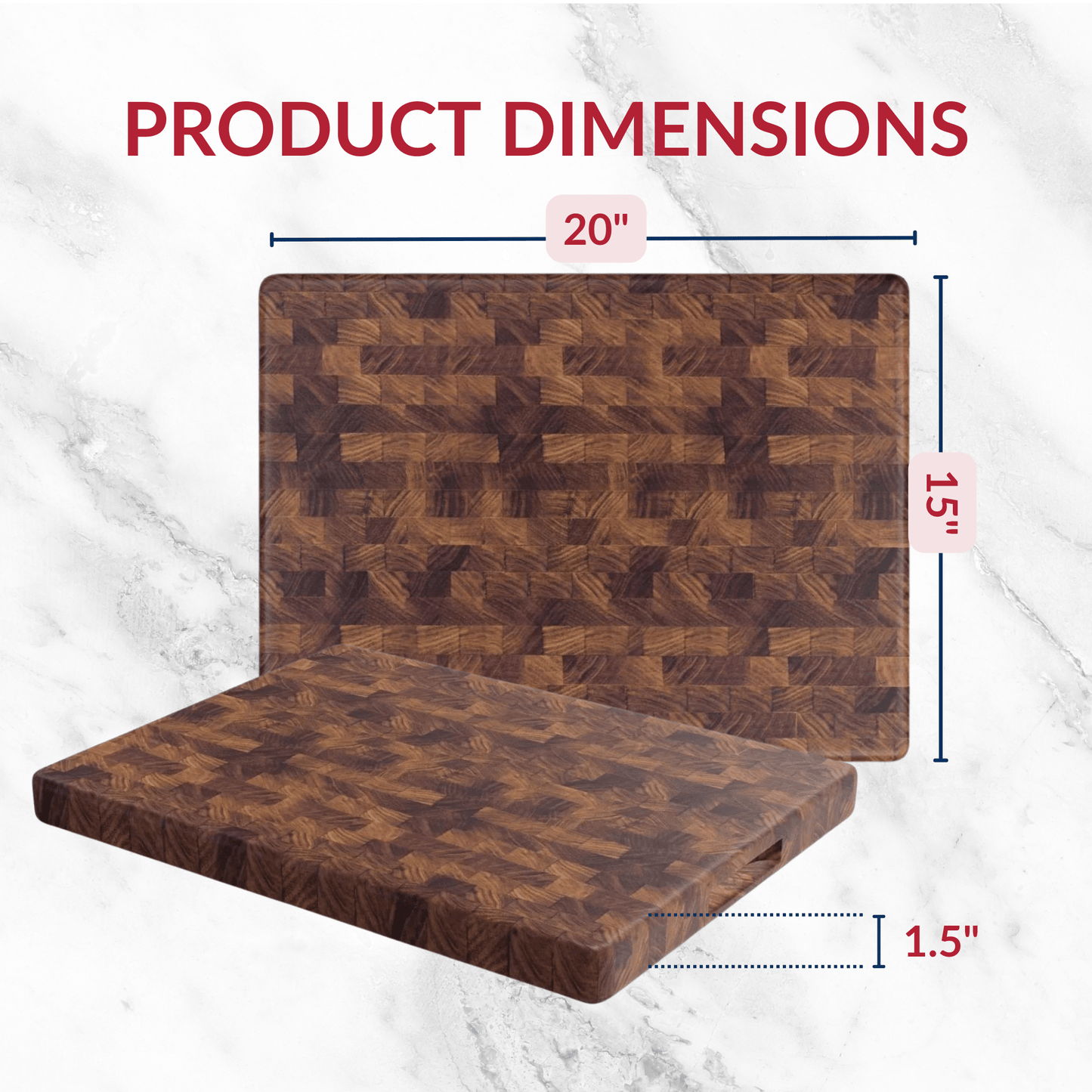 Extra Large Walnut Wood End Grain Cutting Board