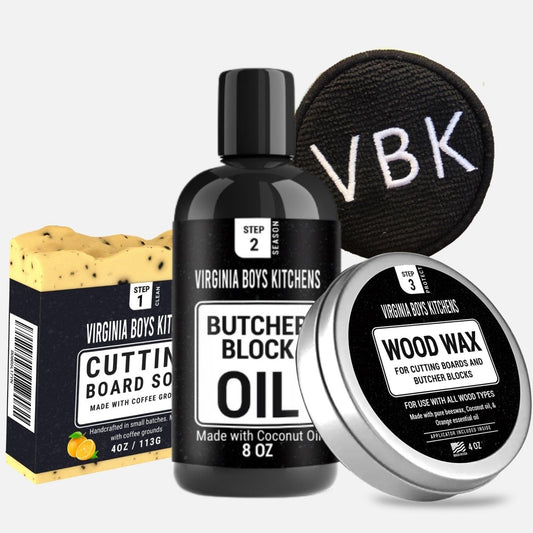 Clean & Care Kit for Wood Cutting Boards - 4 items