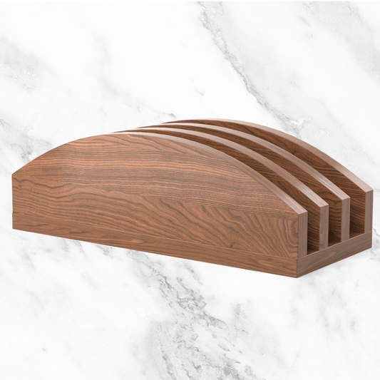 Premium Walnut Cutting Board Holder - Sturdy & Stylish