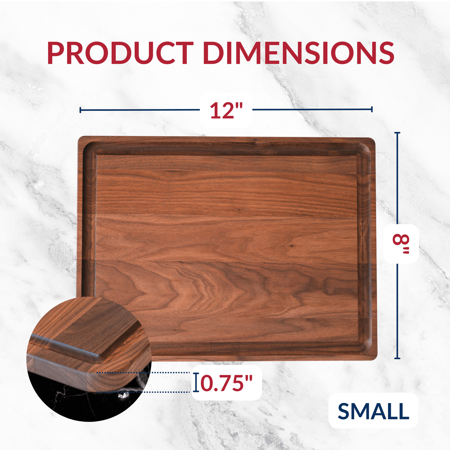 Small Walnut Wood Cutting Board/return B grade