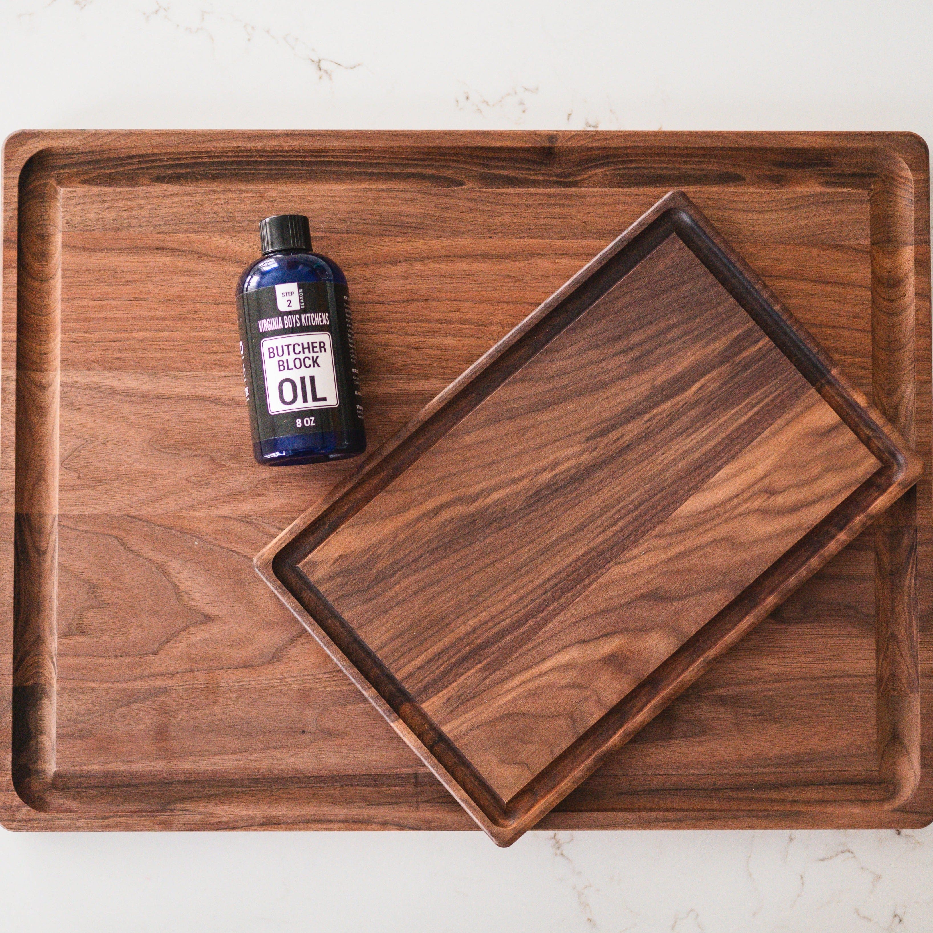 Starter Wood Cutting Board Set (3 items) - 2 Boards, plus Oil