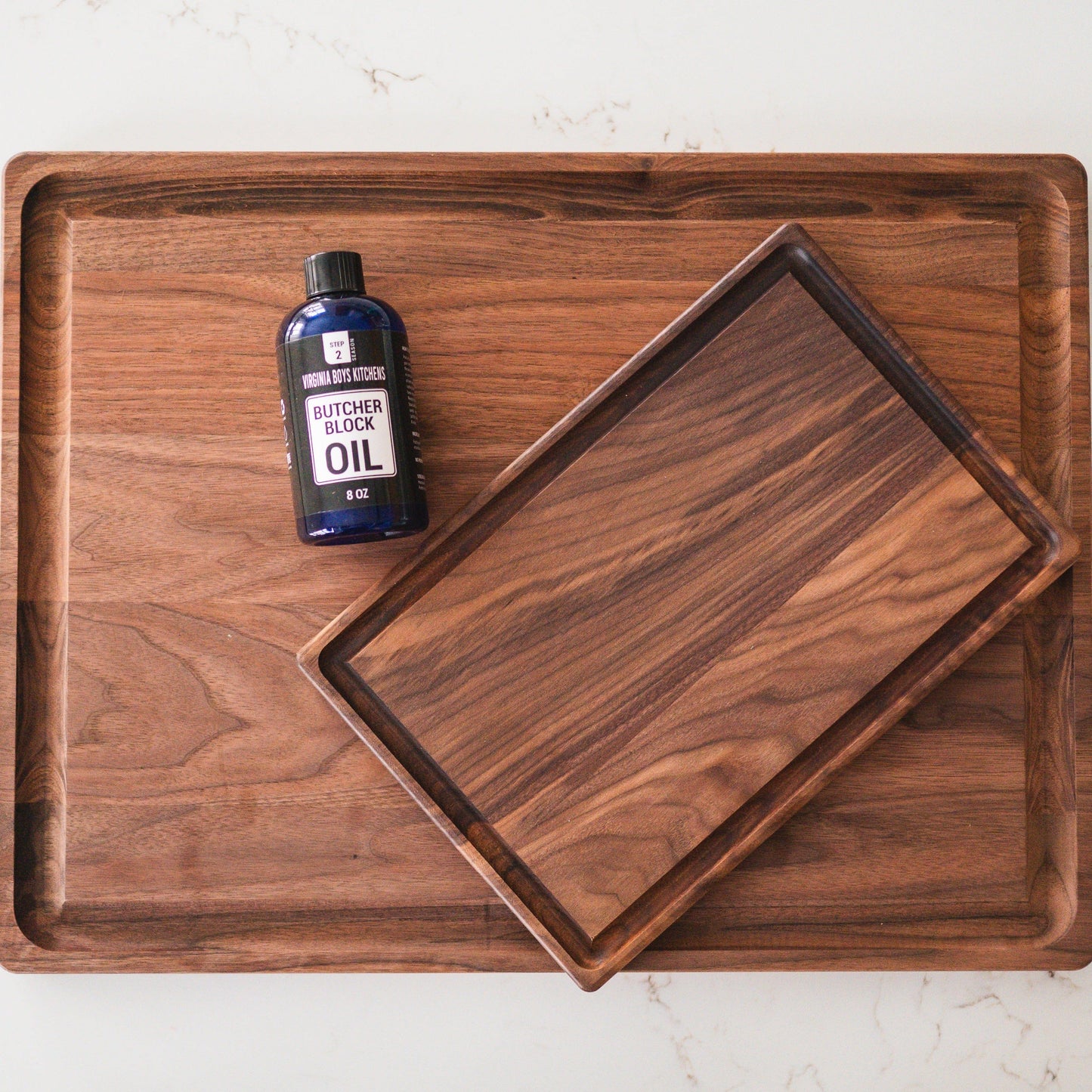 Starter Wood Cutting Board Set (3 items) - 2 Boards, plus Oil