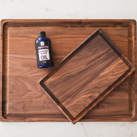 Starter Wood Cutting Board Set (3 items) - 2 Boards, plus Oil