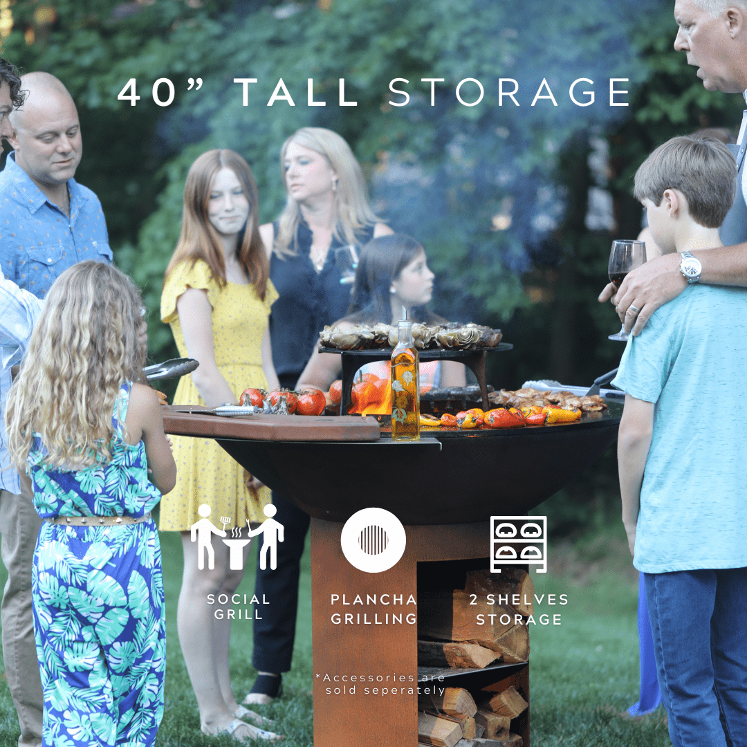 Arteflame Arteflame Classic 40" Grill - Tall Round Base With Storage by Arteflame