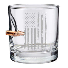 BenShot Patriotic Decanter and Two Rocks Glasses with Bullet Gift Set Whiskey glass