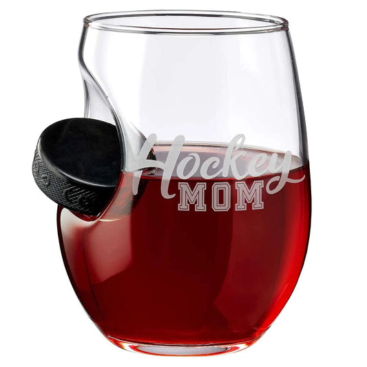 BenShot Stemless Wine Glass for Hockey Moms by BenShot (15oz)