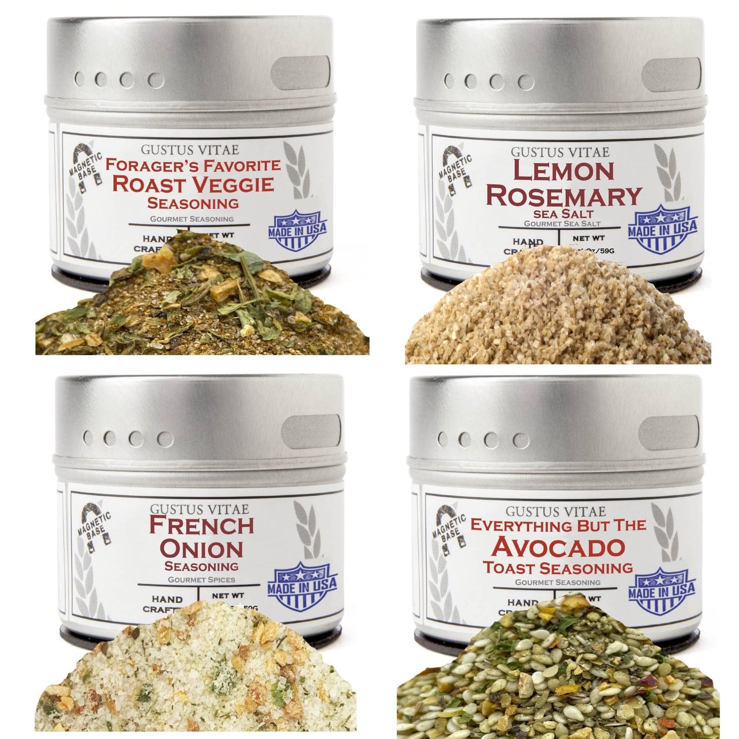 Gustus Vitae Chef's Secret Luxury Seasonings & Sea Salts Pack | Set of 4 by Gustus Vitae Seasonings & Spices