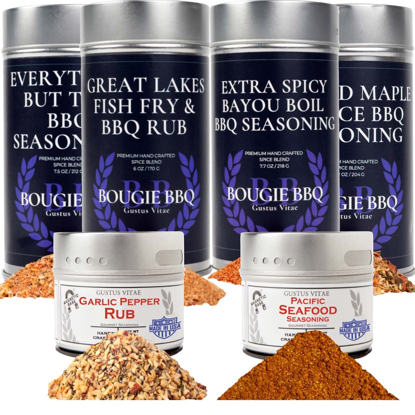 Gustus Vitae Superb For Seafood | Complete 6 Pack Collection | Gourmet Seasonings and Rubs For Fish & Seafood by Gustus Vitae