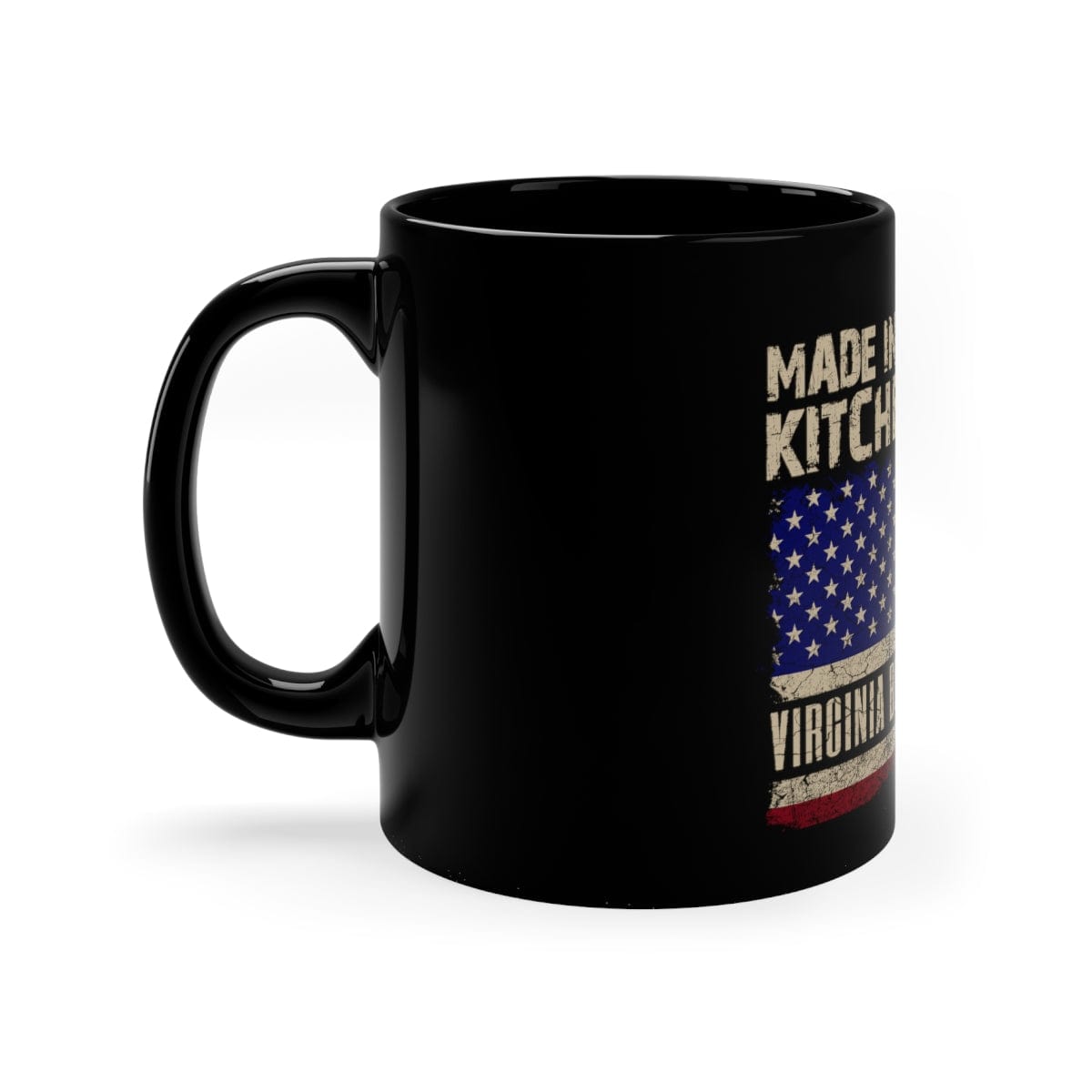 Printify MADE IN AMERICA KITCHENWARE Black Coffee Mug hidden 11oz