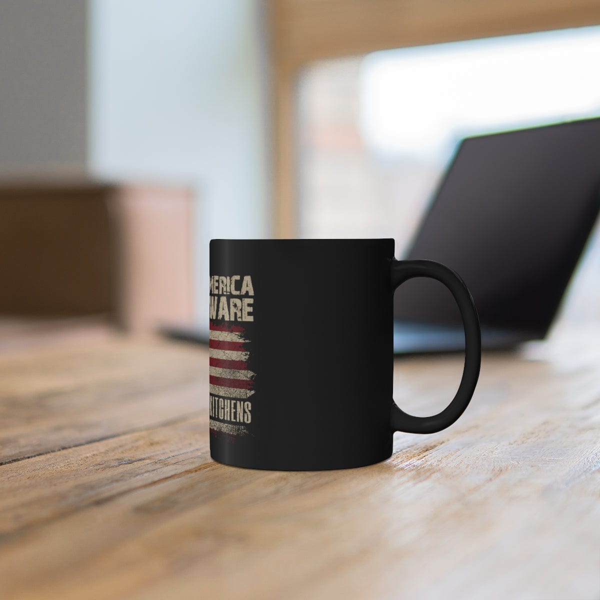 Printify MADE IN AMERICA KITCHENWARE Black Coffee Mug hidden 11oz