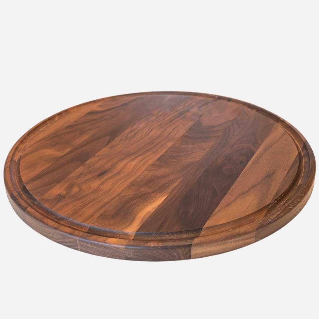 Large Round Walnut Charcuterie Cutting Board Made in USA