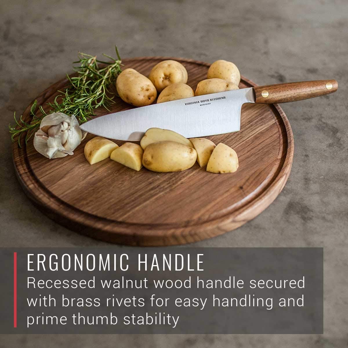 Virginia Boys Kitchens Save $45 - 4pc Bundle - New Home Set - Extra Large board + Chef Knife + Cheese Board + Pizza Board
