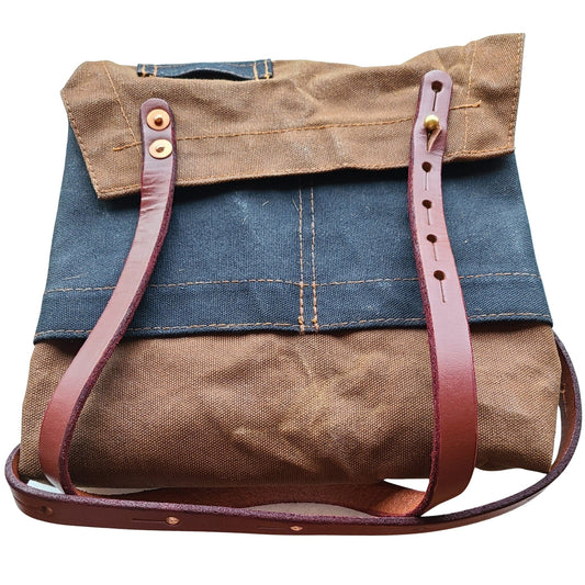Leather straps and copper rivets