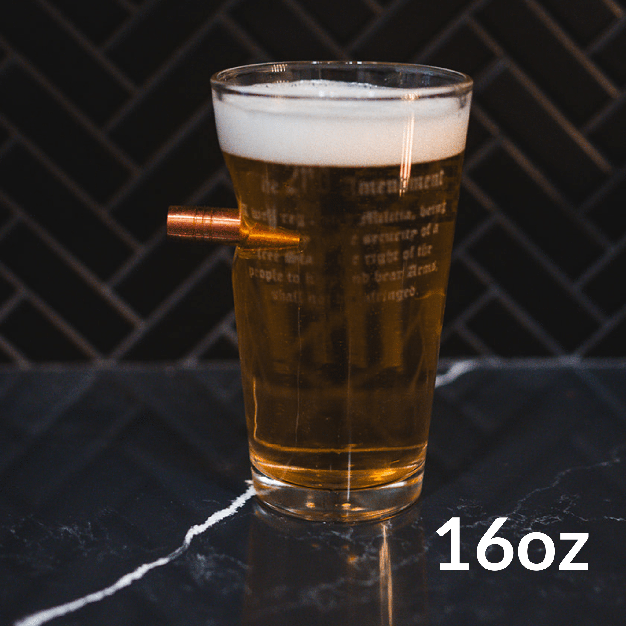 Pint Glass 2nd Amendment by BenShot