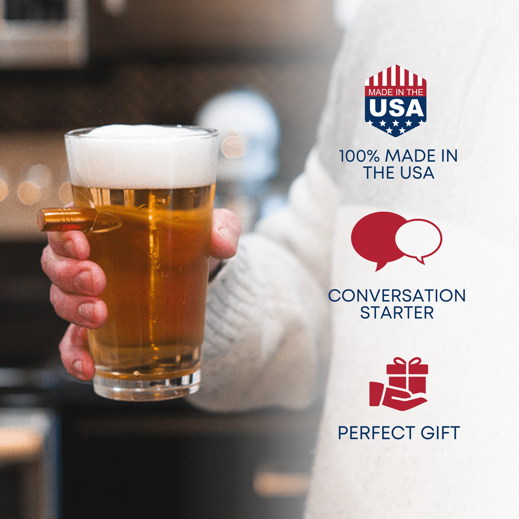 Pint Glass with Bullet by BenShot