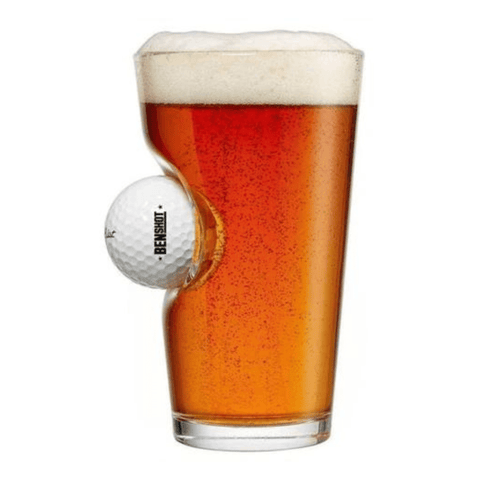 Pint Glass with Golf Ball by BenShot
