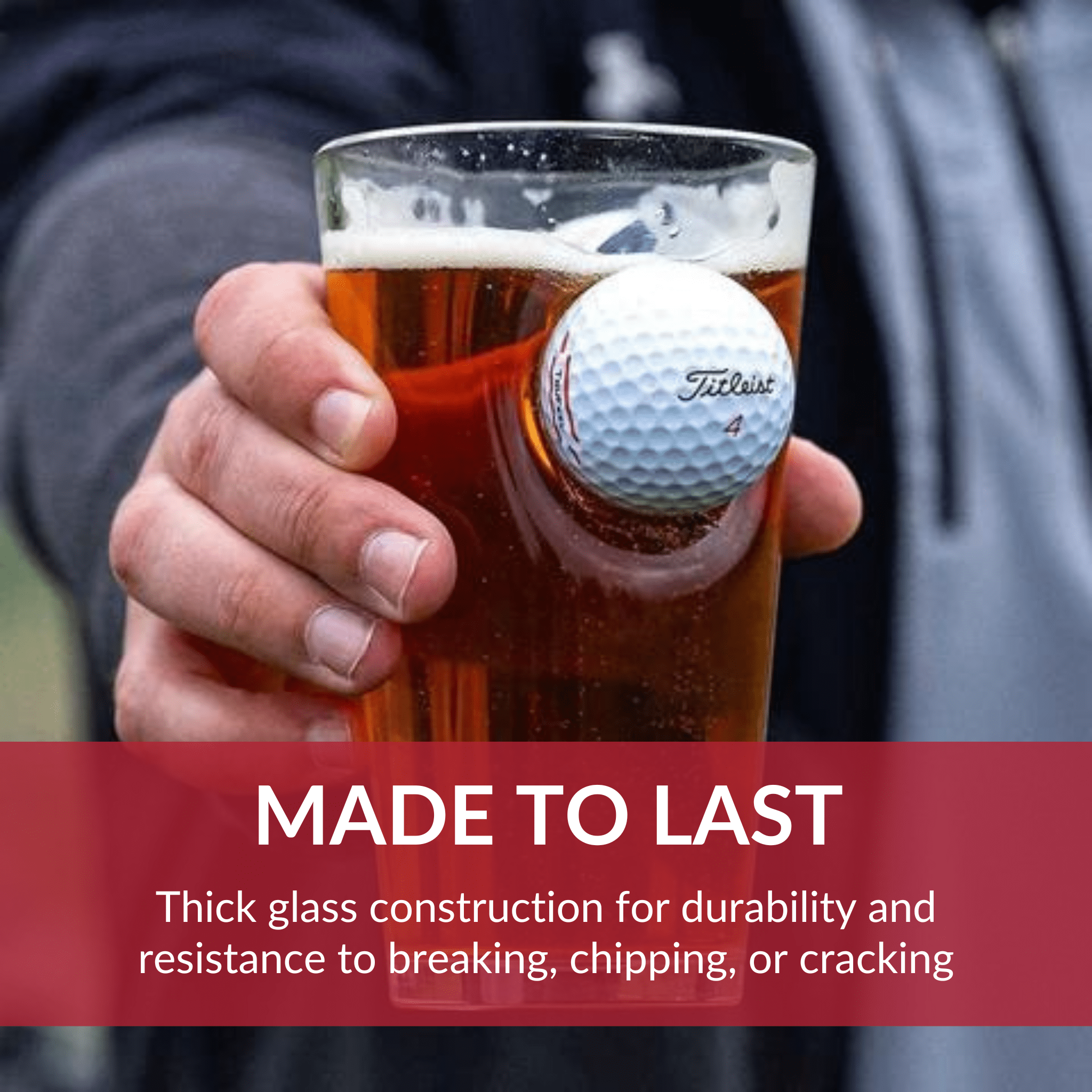 Pint Glass with Golf Ball by BenShot