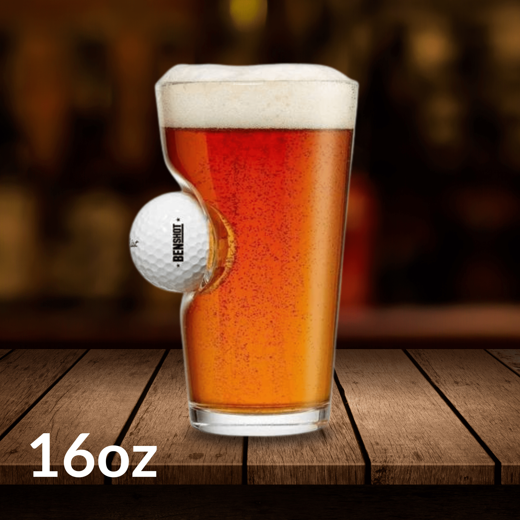 Pint Glass with Golf Ball by BenShot