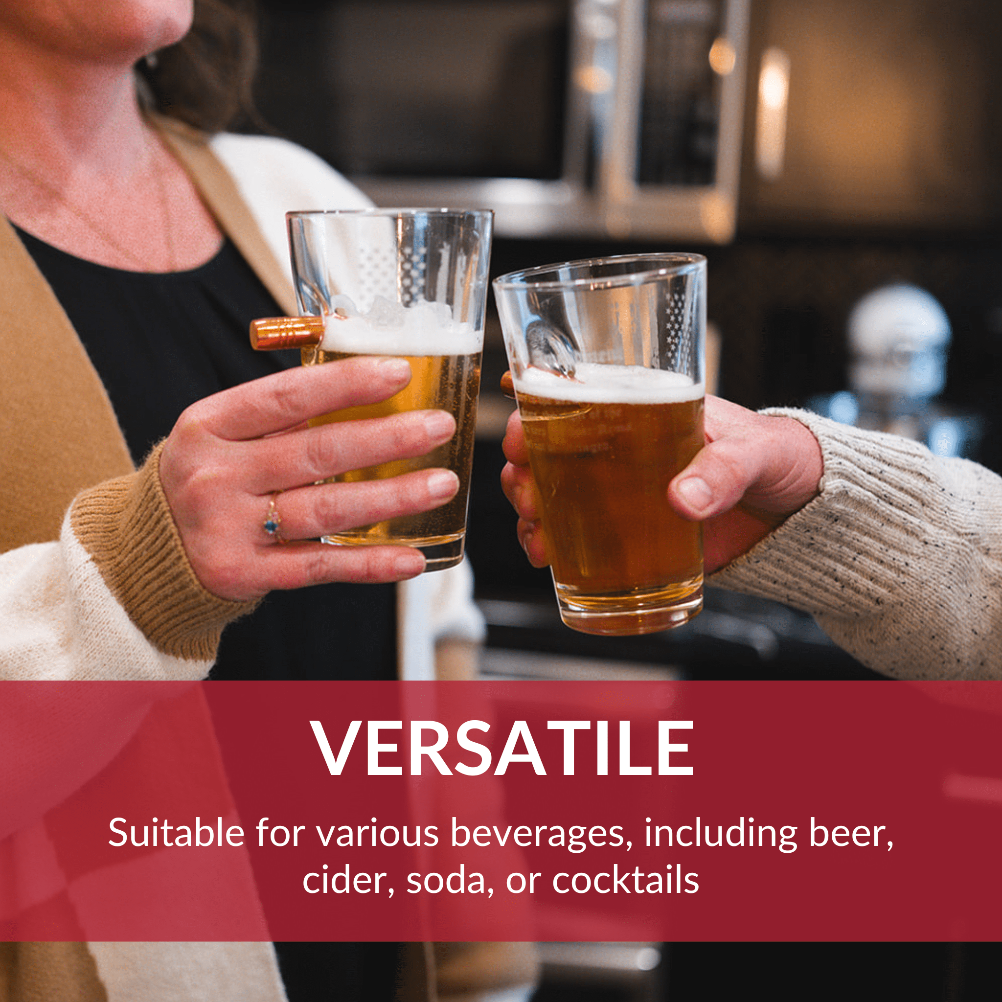 Pint Glass with Patriotic Flag by BenShot