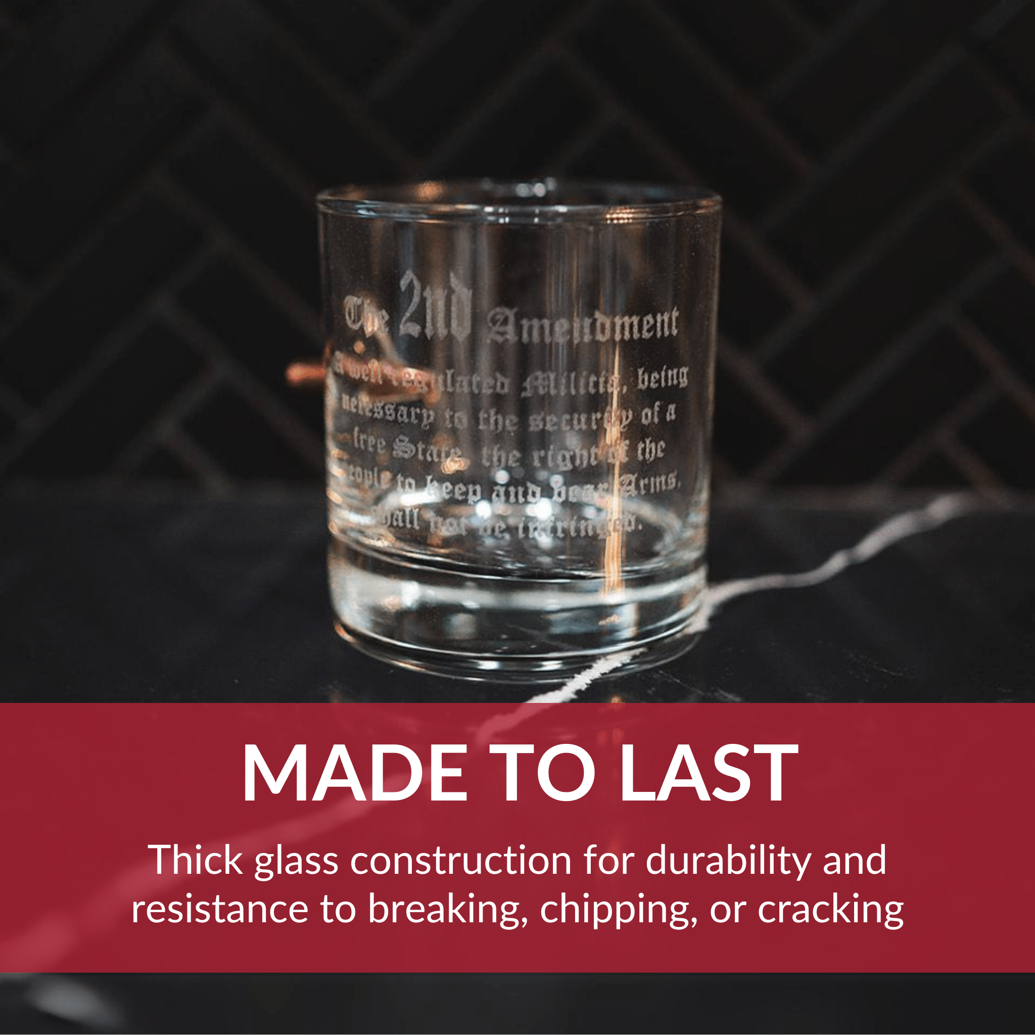 Rocks Glass 2nd Amendment by BenShot