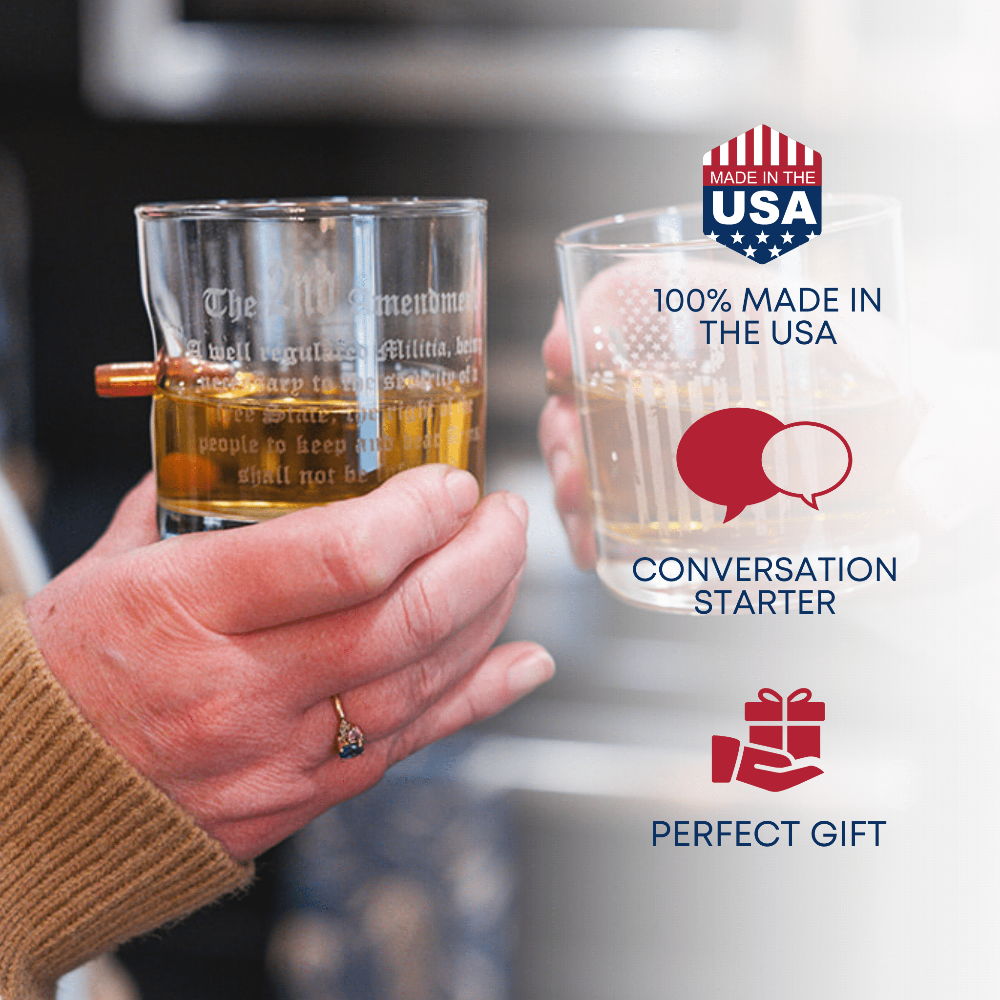 Rocks Glass 2nd Amendment by BenShot