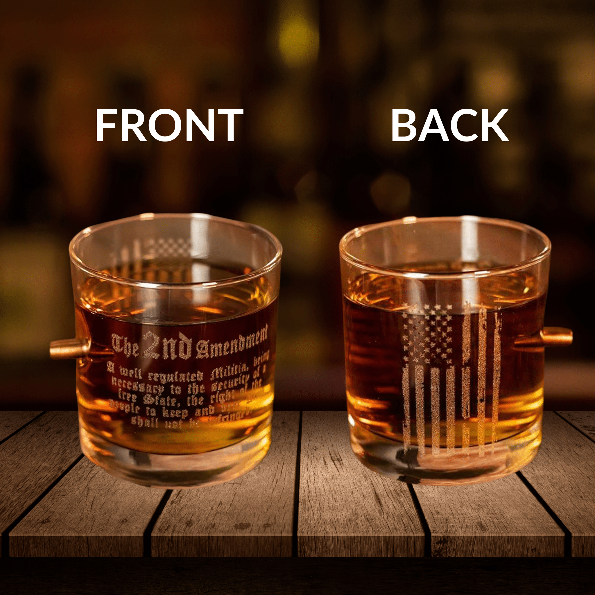 Rocks Glass 2nd Amendment by BenShot