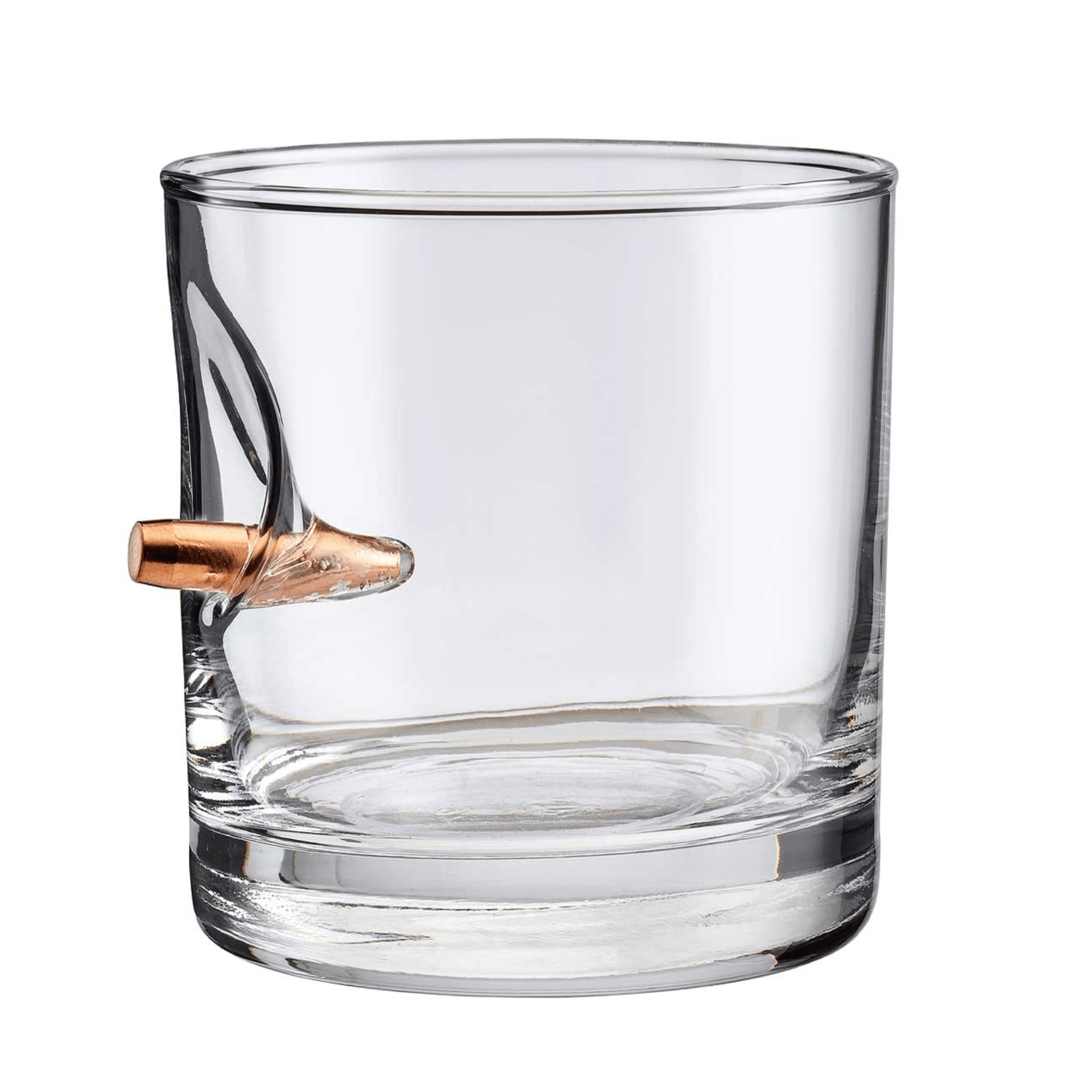 Rocks Glass with Bullet by BenShot. Bar Glassware Made in USA