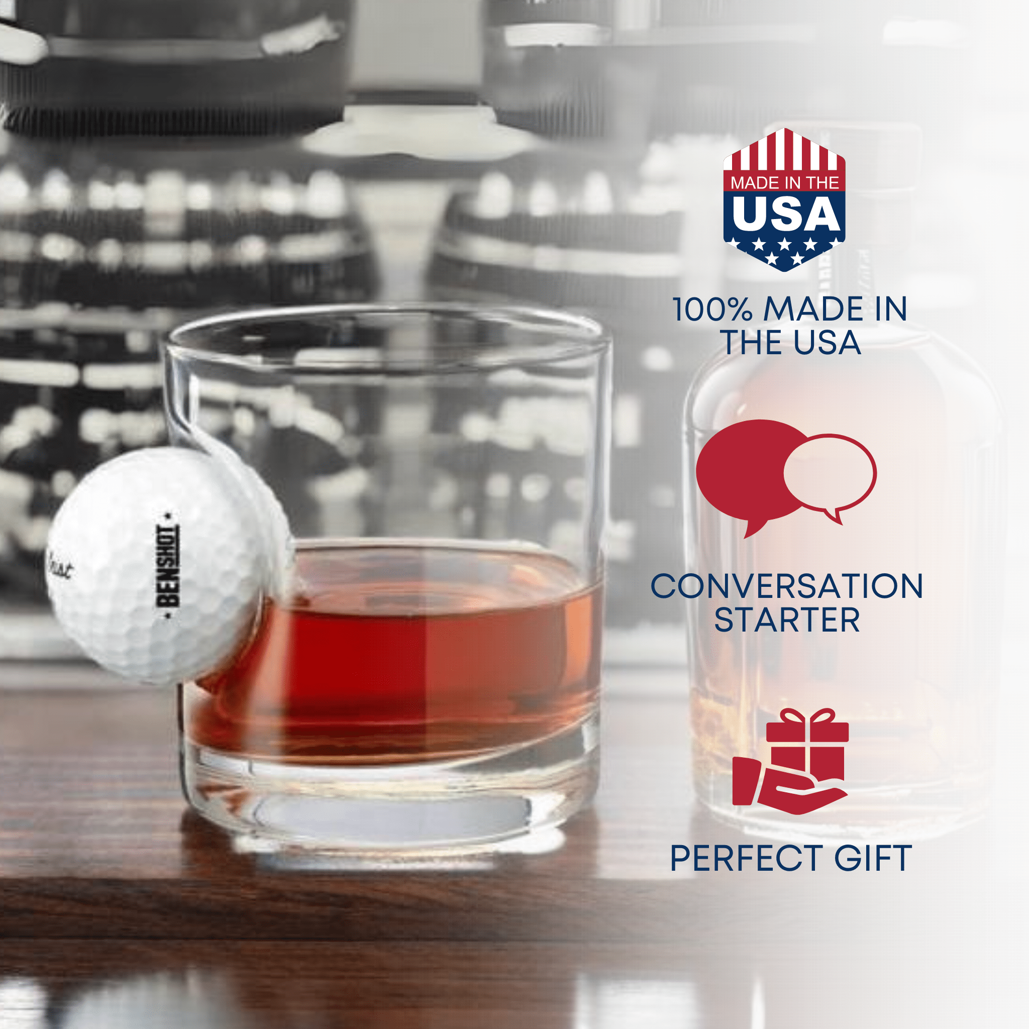 Rocks Glass with Golf Ball by BenShot