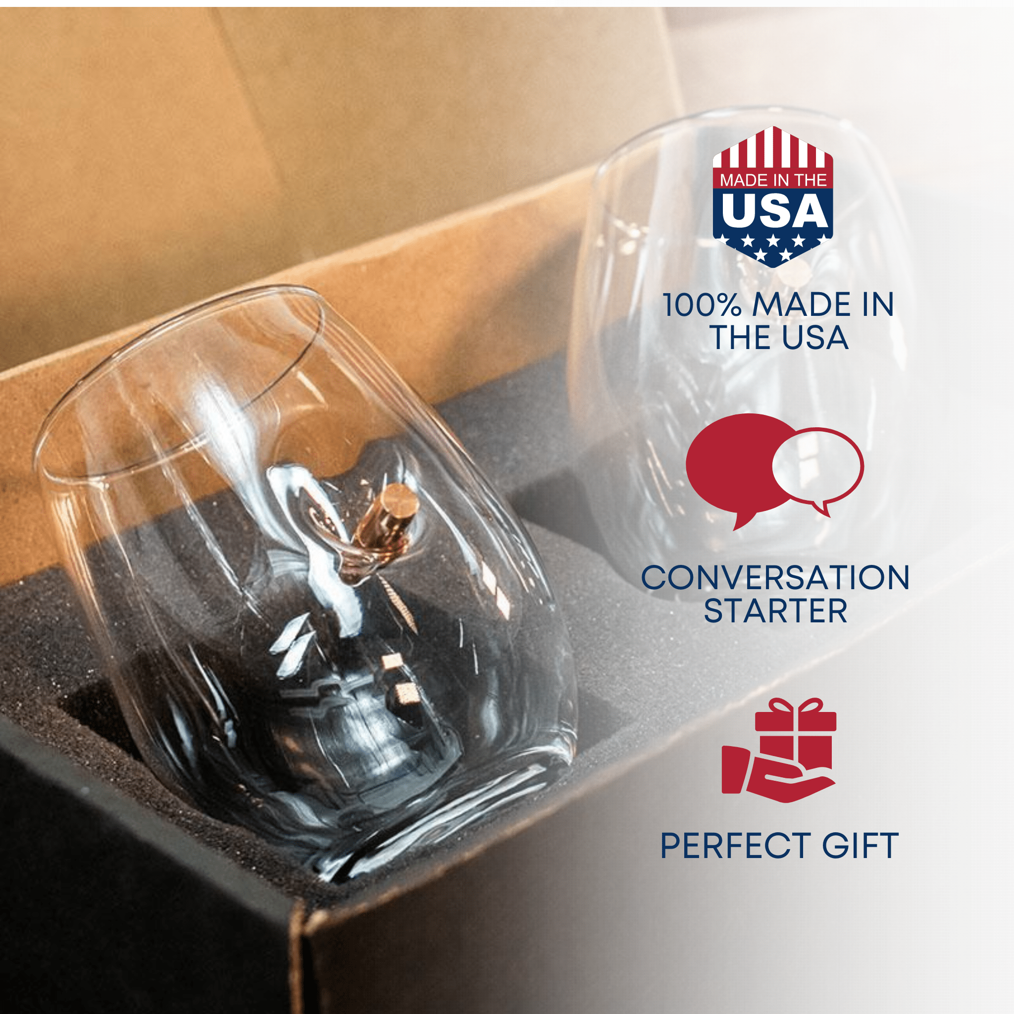 Stemless Wine Glass with Bullet by BenShot