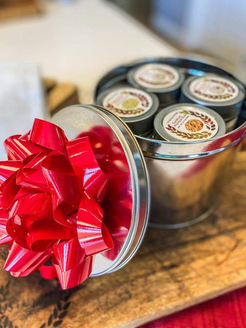 Fancy Proteins & Truffled Sides Luxury Gift Pack | 8 Gourmet Seasonings & Salts In A Handsome Gift Tin by Gustus Vitae