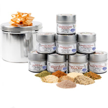 Fancy Proteins & Truffled Sides Luxury Gift Pack | 8 Gourmet Seasonings & Salts In A Handsome Gift Tin by Gustus Vitae