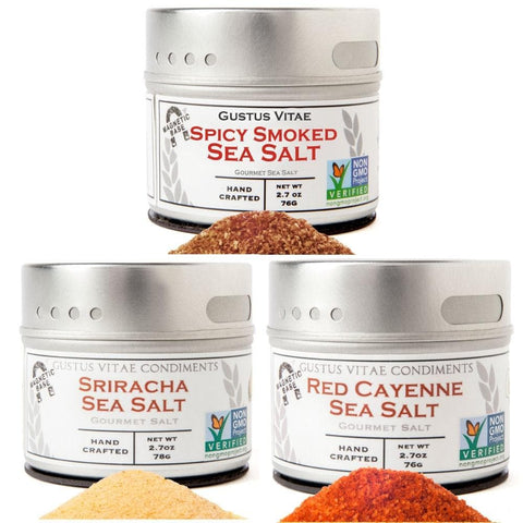 Spicy Salts for Spring - 3 Pack Collection by Gustus Vitae