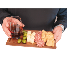 Charcuterie and Appetizer Tray with Wine Holder - 4PACK - Perfect for Parties and Small Gatherings