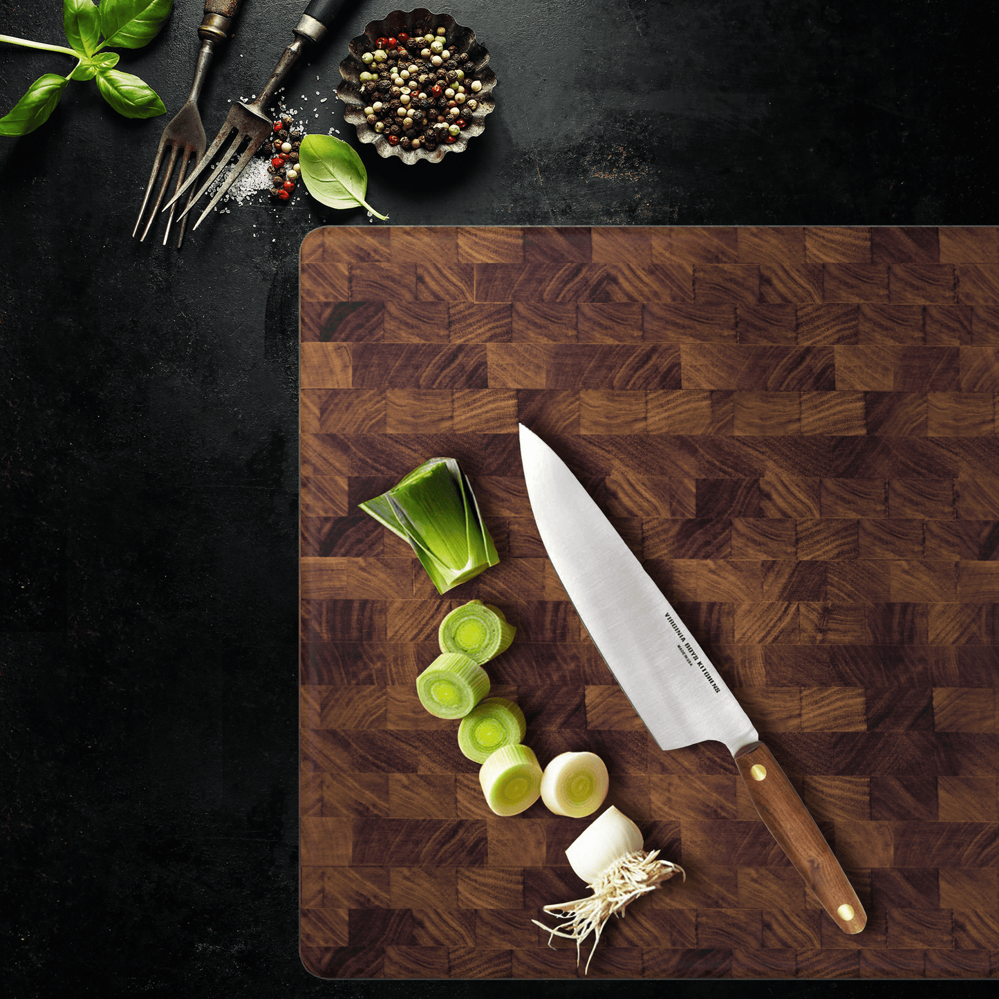 Medium End Grain Walnut Wood Butcher Block/ Return A Grade - FINAL SALE