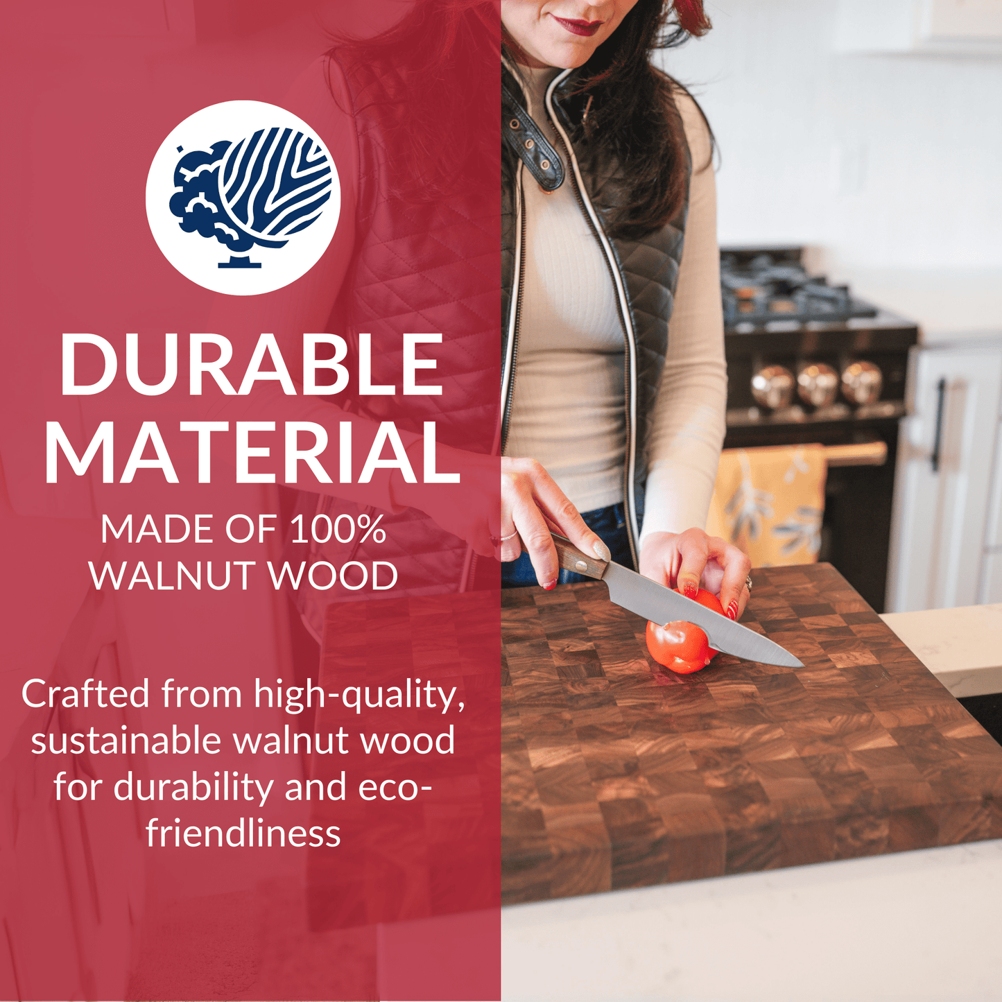 Medium End Grain Walnut Wood Butcher Block/ Return A Grade - FINAL SALE