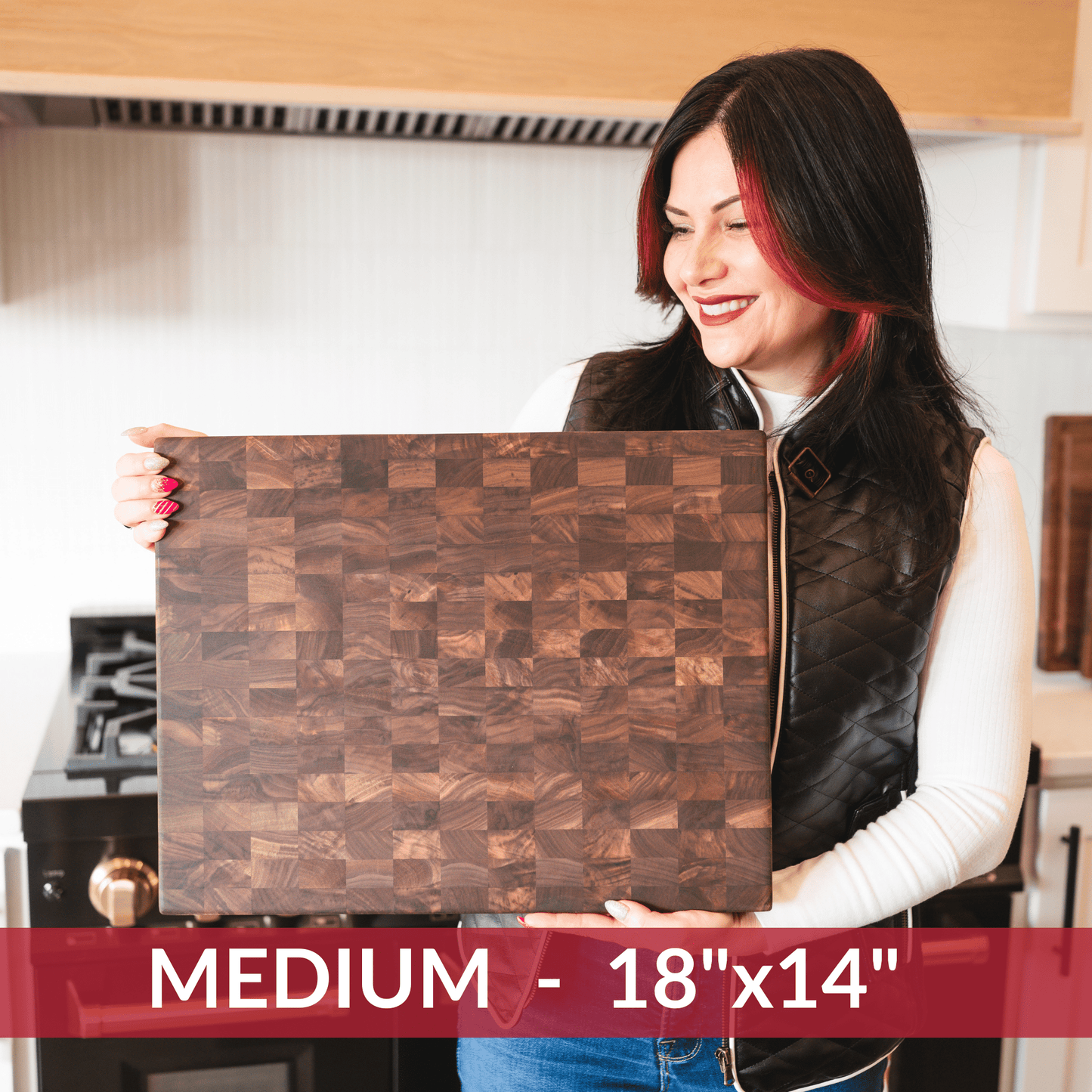 Medium End Grain Walnut Wood Butcher Block/ Return A Grade - FINAL SALE