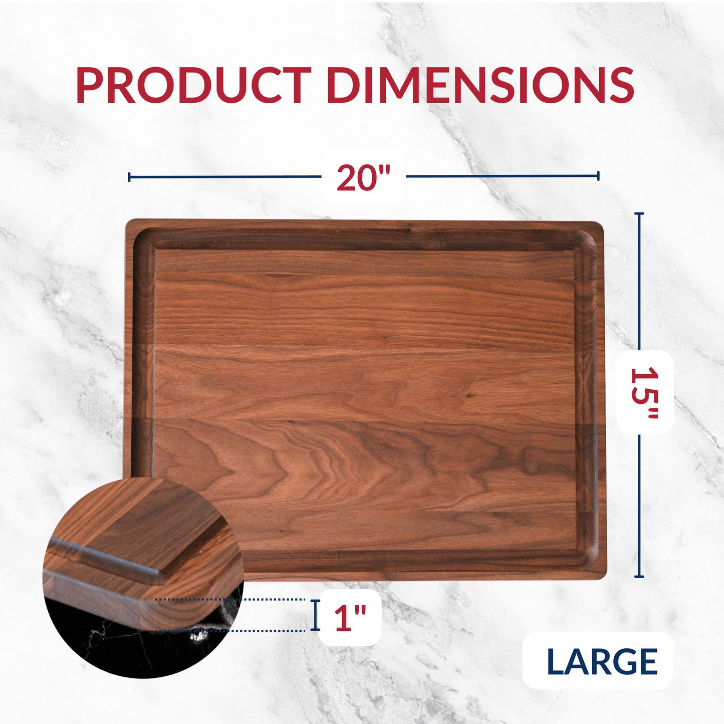 Large Walnut Wood Cutting Board - RETURNED ITEM - FINAL SALE
