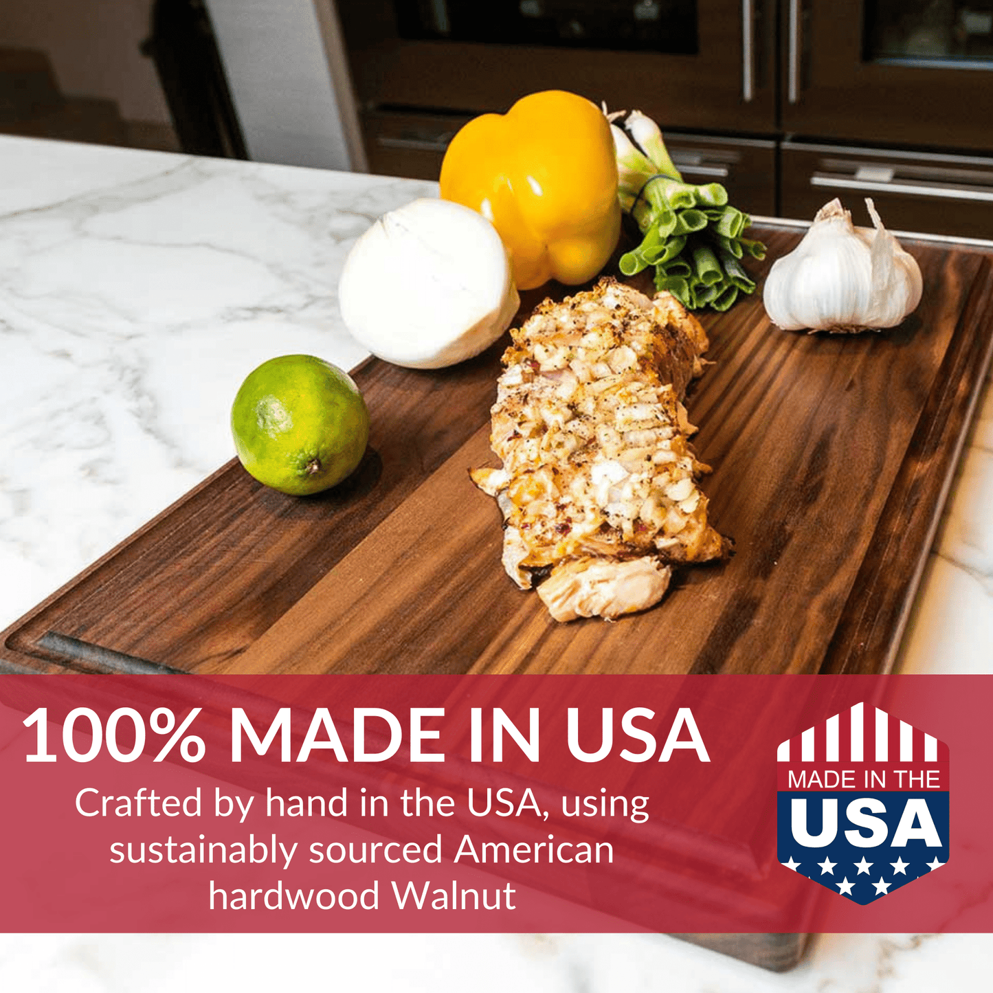Large Walnut Wood Cutting Board - RETURNED ITEM - FINAL SALE