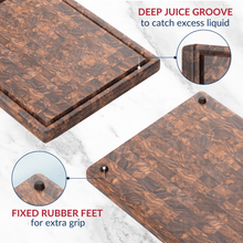 Extra Large Walnut Wood End Grain Butcher Block Cutting Board with Juice Groove
