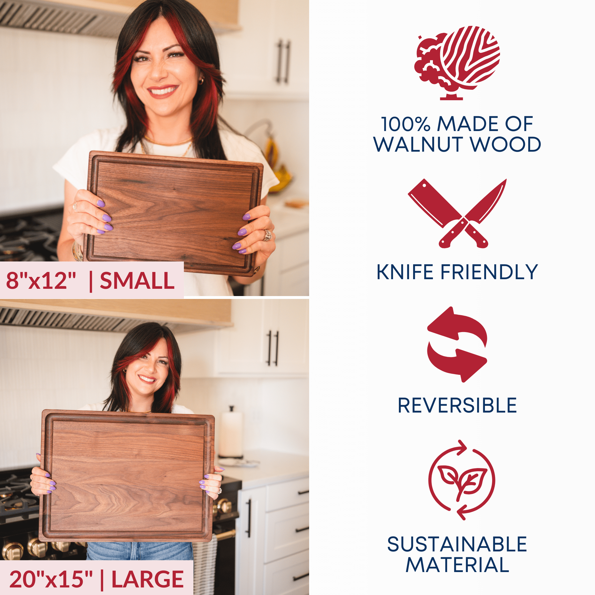 Aspiring Chef Cutting Board Set (3 Items) - 3 boards, includes end-grain