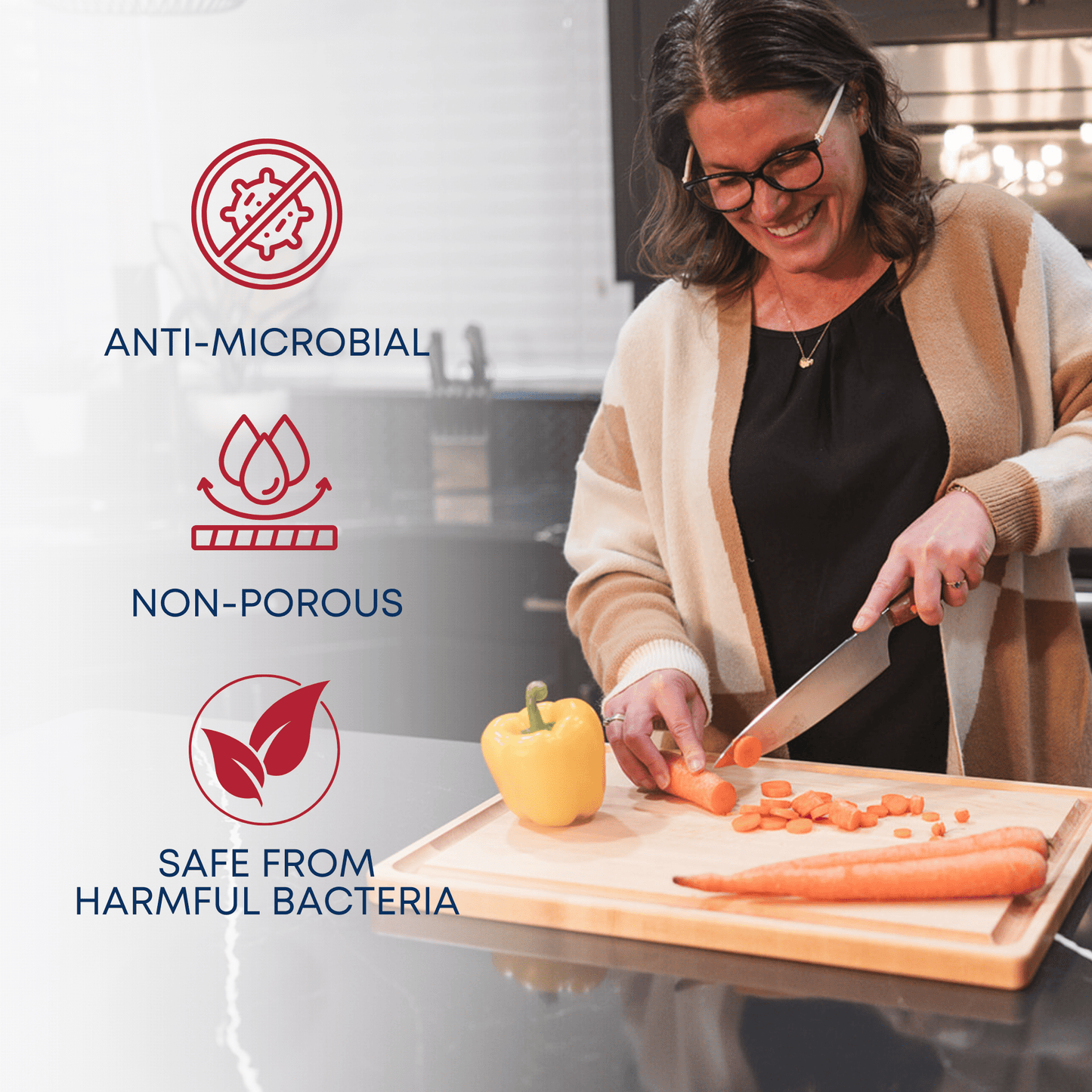 Extra Large Maple Wood Cutting Board/return B grade