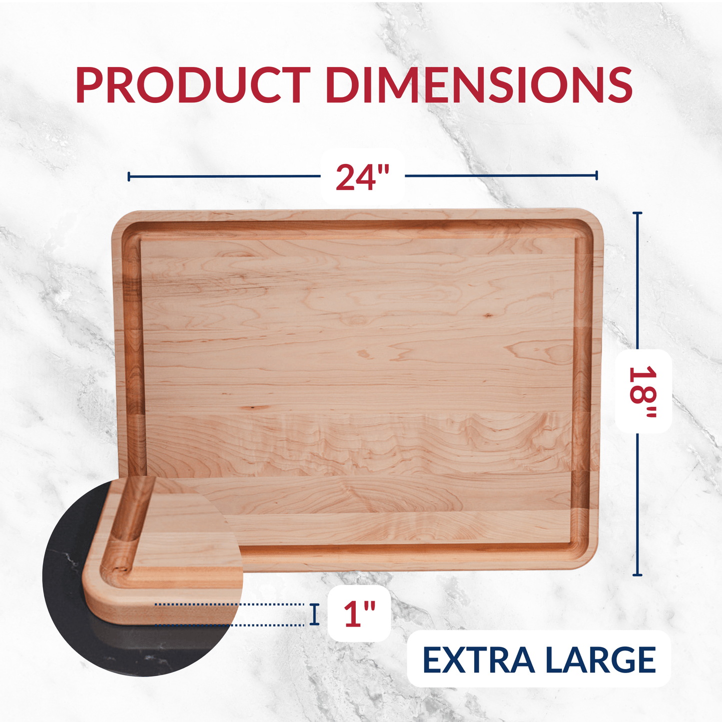 Extra Large Maple Wood Cutting Board - Return
