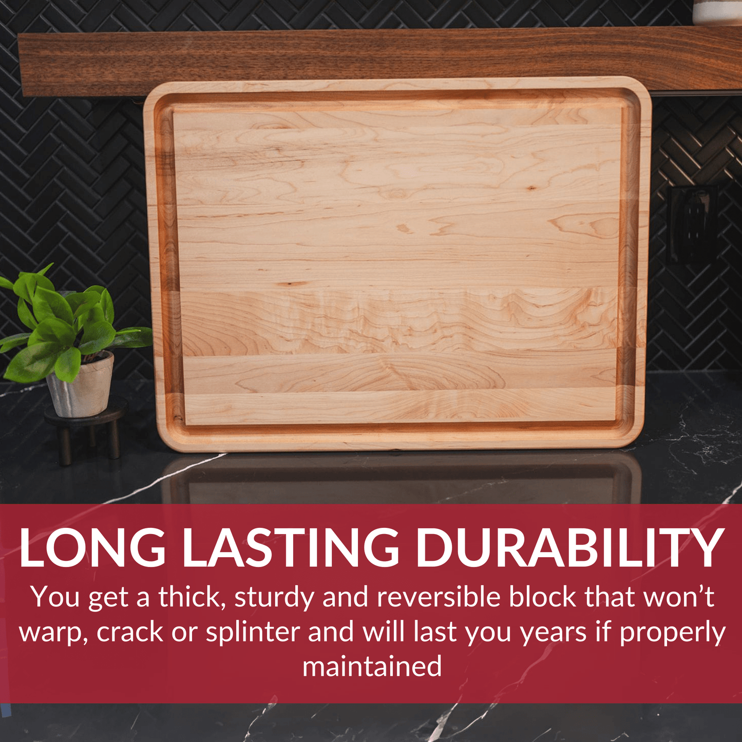 Large Maple Wood Cutting Board - RETURNED ITEM - FINAL SALE