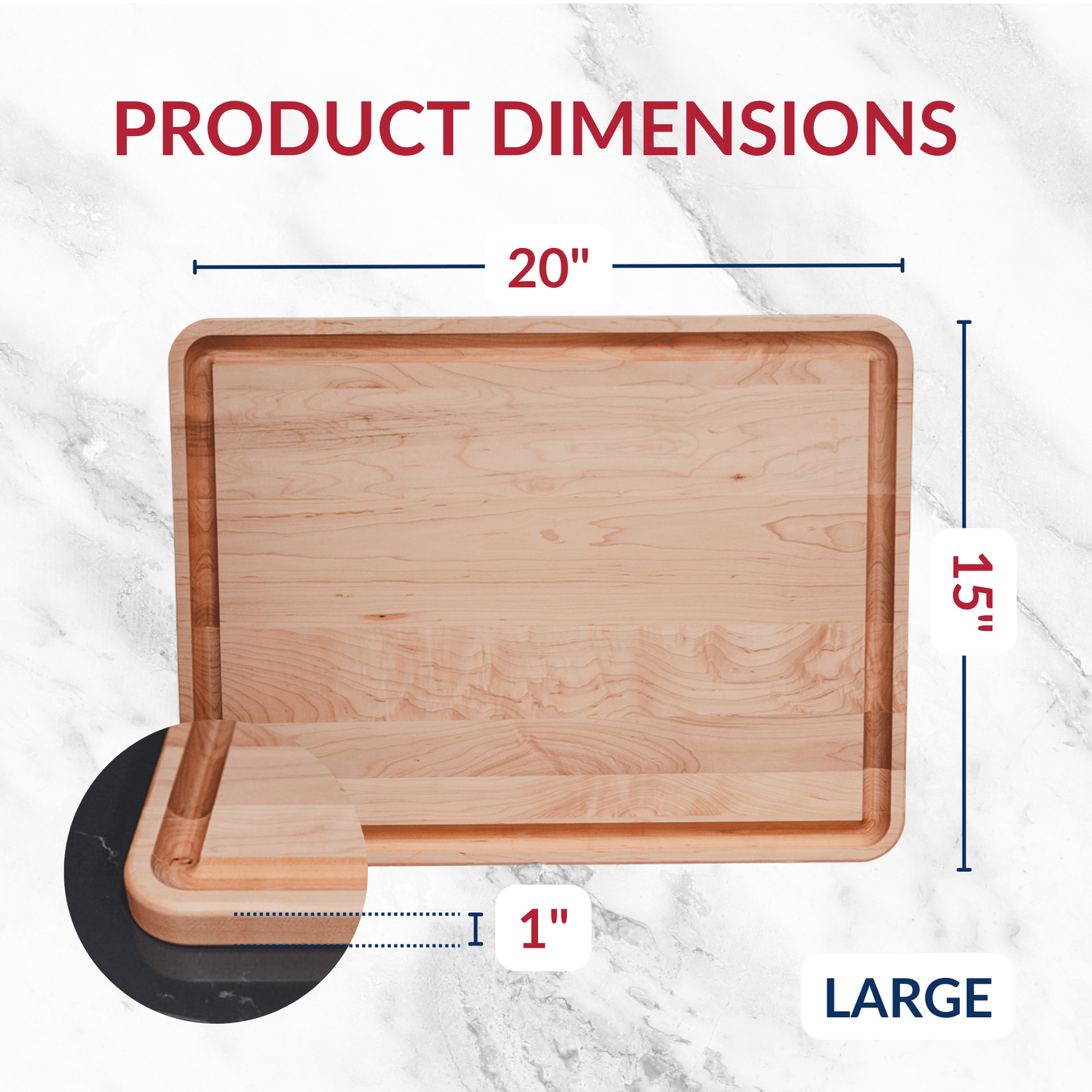 Large Maple Wood Cutting Board - RETURNED ITEM - FINAL SALE