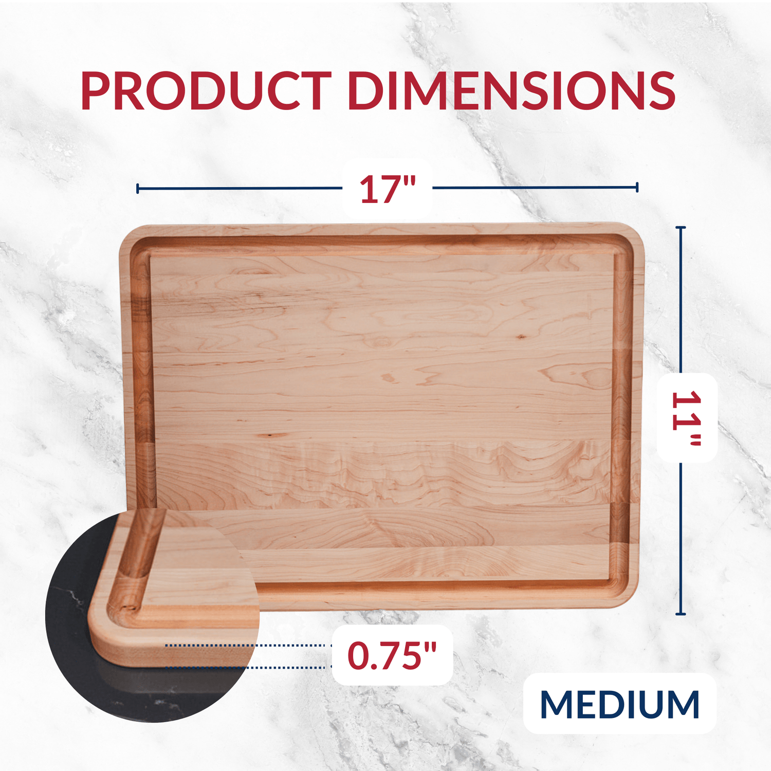 Medium Maple Wood Cutting Board/return A grade